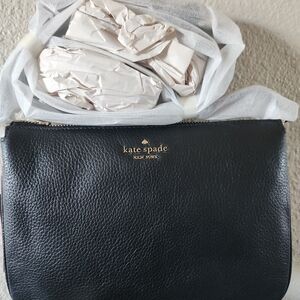 Kate Spade Black Pebbled Leather Clutch